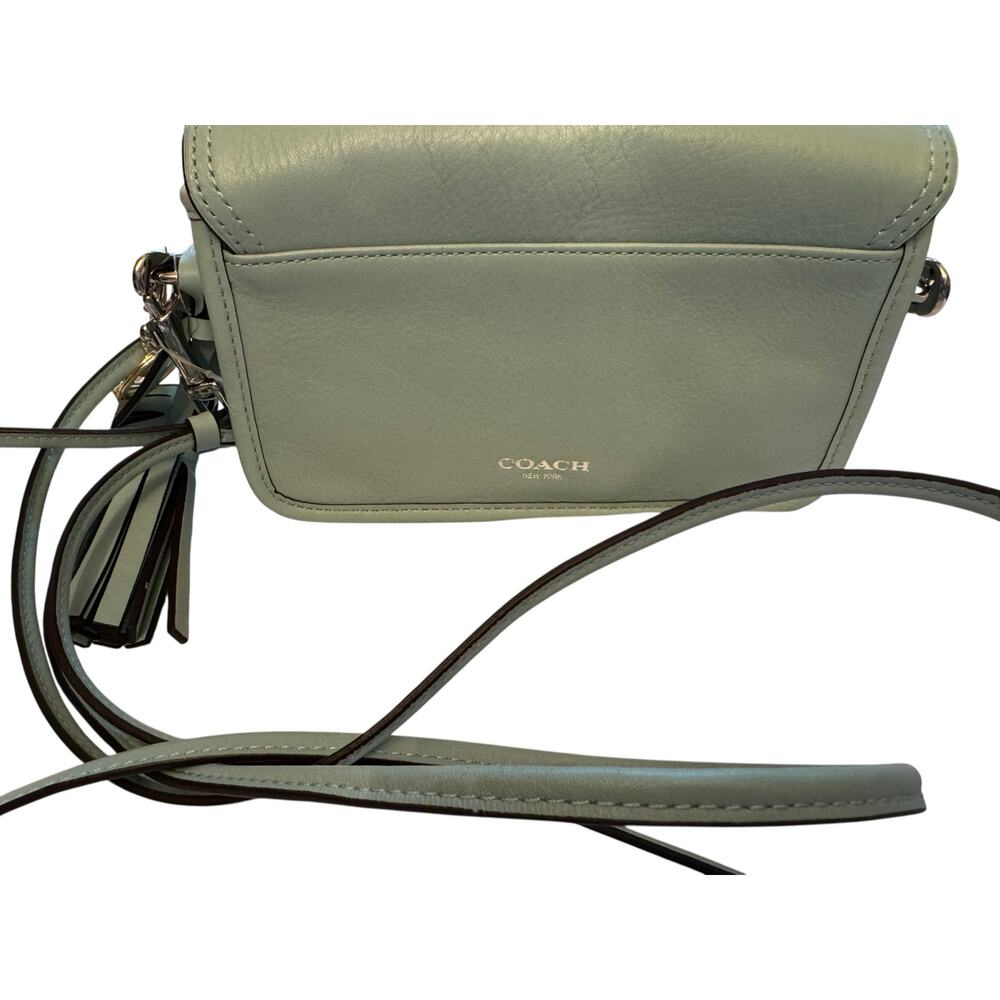 NWT Coach Leather Crossbody Bag Light Green Turnlock Flap – Style 19914 - Picture 5 of 10